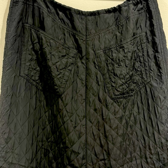 Ann DEMEULEMEESTER Long Black Quilted Drawstring Skirt. Size 40 - Picture 7 of 8